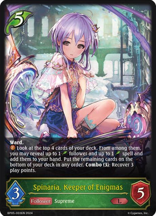 Spinaria, Keeper of Enigmas [BP05 - BP05-003EN]