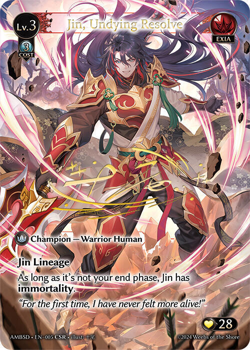 Jin, Undying Resolve (CSR) - Mortal Ambition Starter Decks (AMBSD)