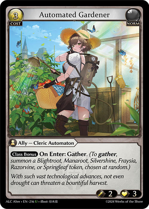 Automated Gardener - Alchemical Revolution Alter Edition (ALC Alter)