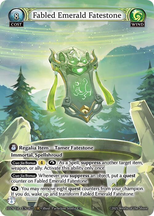 Fabled Emerald Fatestone // Byakko, White Tiger - Abyssal Heaven (HVN)