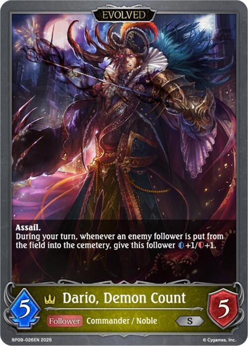 Dario, Demon Count (Evolved) - BP09: Duet of Dawn and Dusk (BP09)