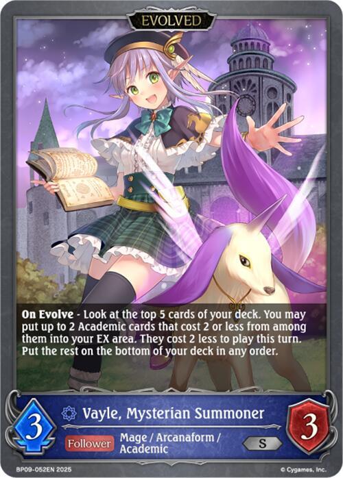 Vayle, Mysterian Summoner (Evolved) - BP09: Duet of Dawn and Dusk (BP09)