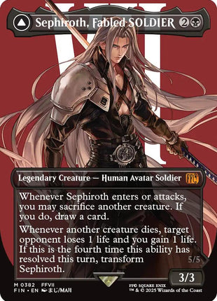 Sephiroth, Fabled SOLDIER (0382) (Borderless)