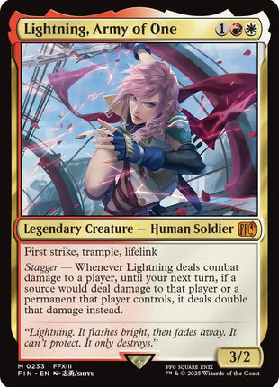 Lightning, Army of One [FIN - 233]