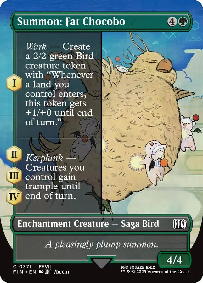 Summon: Fat Chocobo (Borderless) [FIN - 371]