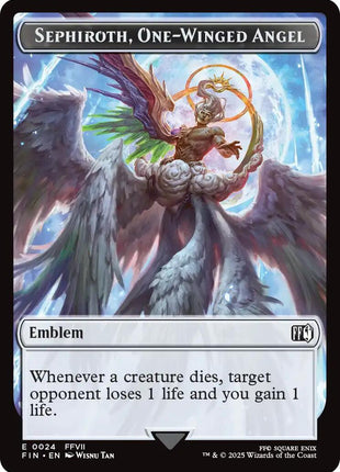 Emblem - Sephiroth, One-Winged Angel // Robot Warrior Double-Sided Token [FIN - 24 // 12]
