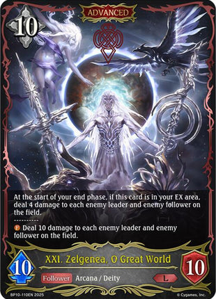 XXI. Zelgenea, O Great World