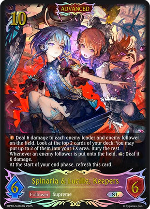 Spinaria & Lucille, Keepers (SL)