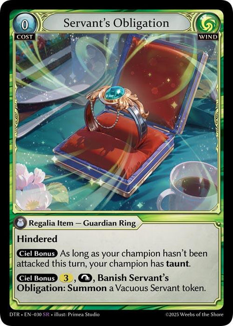 Servant's Obligation [DTR1E - 030]
