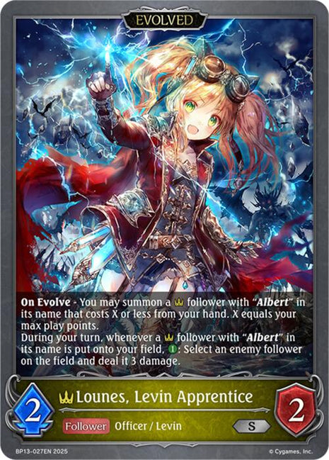 Lounes, Levin Apprentice (Evolved)
