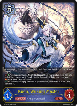 Kuon, Wuxing Master