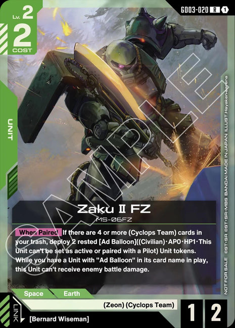 Zaku II FZ (GD03 Release Event)