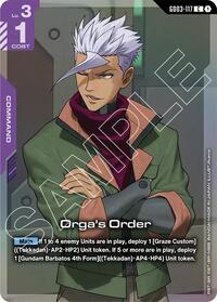 Orga's Order (Premium Card Collection Gundam Assemble)
