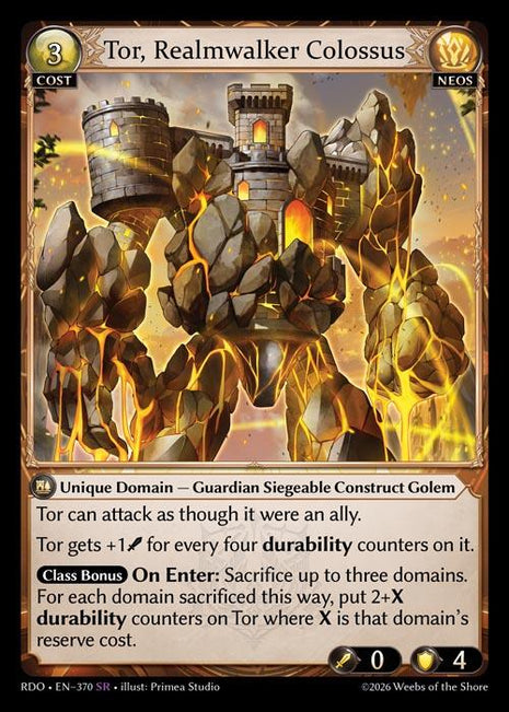 Tor, Realmwalker Colossus