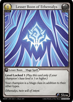 Lesser Boon of Etherealys