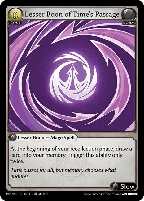 Lesser Boon of Time's Passage
